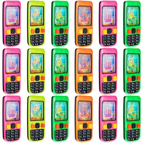 Gejoy 10 Pcs Handheld Water Ring Games Kids Party Favors Cellphone Water Ring Toss Game Goodie Bags Stuffers Party Favors for Kids Teenager Birthday Contest Prize (Cute)