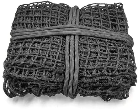 Aoneky Red de Heno para Caballos - 90×45×45cm Red de Nylon, Agujeros Pequeños de 2,5×2,5cm/3,8×3,8cm, Carga de 100kg, Comedero para Caballo de Alimentación Lenta, Color Negro (2,5×2,5cm)