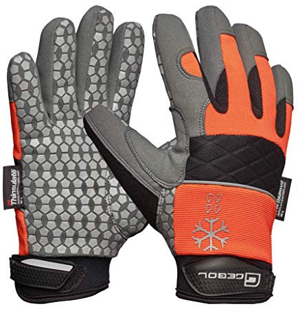 Gebol Guantes de trabajo Master Thermo con membrana de protección contra la humedad y forro aislante del frío para el invierno | Guantes de protección de aspecto de piel para hombre | Talla L (Gr 9) |