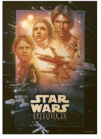 Displate Offiziell Star Wars MetallPoster Magnetische Befestigung Inklusive Lizenziert Bilder Hochwertiges Poster Star Wars Episode IV: A New Hope Poster 45 cm x 32 cm