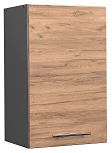 Vicco Hängeschrank Fame-Line, Goldkraft Eiche, 45 cm | 1 Tür · Soft-Close · 2 Einlegeböden · Metallgriffe · ✓ Praktischer Stauraum