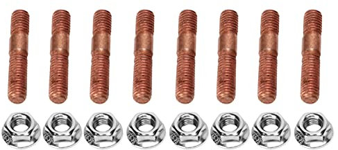 8 Stück M8 1,25 Gewinde Turbo Studs Kit 8mm Hochdruckfester Abgaskrümmer Stehbolzen Mutter Hardware Metalllegierung