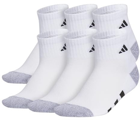 adidas Kids Athletic Cushioned Quarter Ankle Socks 6 Pairs