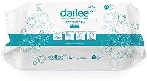 Dailee Salviette Anziani XL - 288x Salviette umidificate per Corpo e Igiene Intima - Adulti, Anziani, Disabili, Allettati - 288 salviette, 6 confezioni