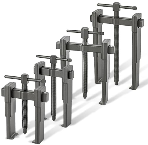 XIIW Two Jaw Gear Bearing Puller Ultra Thin Claws 3‘’ 4‘’ 6‘’ 8‘’ 20-85mm, 2 Arms Twin Legs Gear Puller Extractor Removal Hand Tool Kit for Wheel, Motorcycle, Car, Auto 1-4.5 Tons