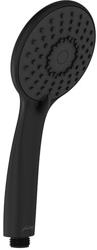 Jacob Delafon Pommeau de Douche Juliette, Ronde 10,5cm, 3 Jets, Noir mat | Installation Universelle. 3 jets : Spray, Massage ou Mixte. Débit 10L/min