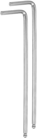 QUARKZMAN 2 Piezas de Llave Hexagonal de Bola de 4 mm, Llave Métrica en Forma de L con Brazo Extra Largo, Herramienta de Reparación de Acero Cromado Vanadio