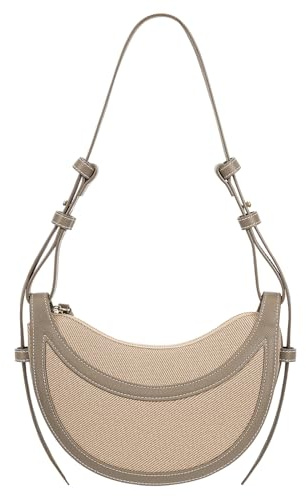Acuye Borsa a tracolla a forma di mezzaluna per donne, borsa hobo alla moda, borsa a tracolla con cinghia regolabile, 24.5cm