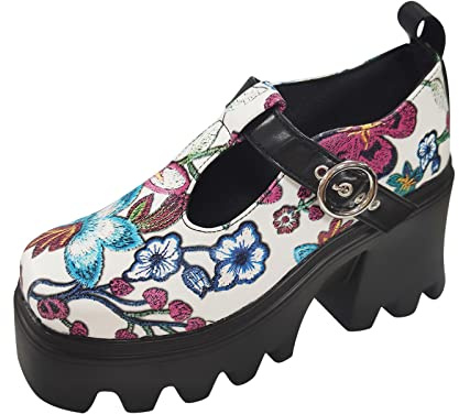 Women's Dirndl Shoes Stilettos Open Toe Strap Heel Sandals Women's Shoes Ankle Boots Lined, White, 9 UK