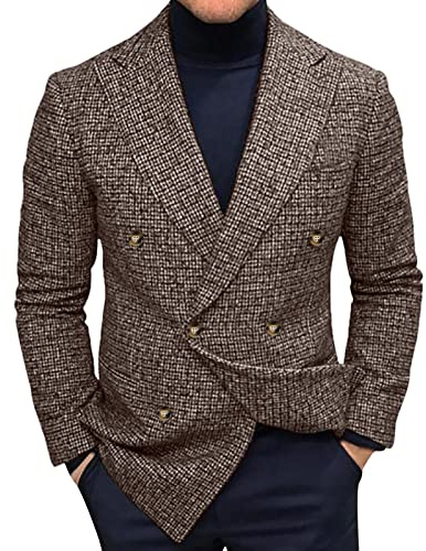 Generisch Sakkos für Herren Sportlich Elegante Blazer Anzugjacke Regular Fit 2 Knöpfe Regular Fit Sakko Herren Schwarz Blazer Herren Sportlich Xxl Doppelreiher Sakko Herren Weiß