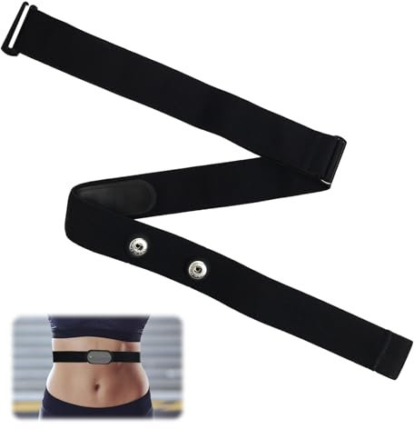 EuAcesry Ceinture Cardio Réglable, 70 cm à 105 cm, Détecteurs de Distance 45mm, Capteur Cardiaque Bluetooth Ant+ Compatible avec Cardiofrequencemetre