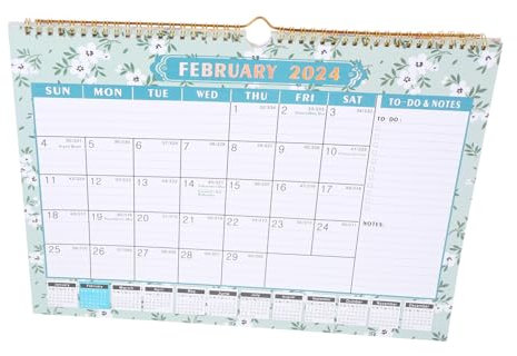 TOGEVAL Jahreswandkalender Monatskalender Feiertags Hängekalender Stabiler Terminkalender Countdown Tageskalender Für Zuhause Büro Zimmer Haushalts Wandkalender