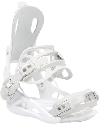 HWJFDC Fijaciones Snowboard Fijador de Desgaste rápido, Tabla de esquí versátil, Fijaciones de Snowboard, Corte de esquí, Flor Plana, Correa de Snowboard for Mujer(White)