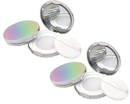 Homoyoyo 2piezas Cajas Vacías Para Polvos Sueltos Estuches Para Maquillaje Estuche De Polvo Sellador