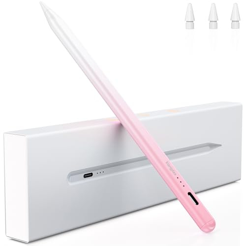 Stift für iPad 2018-2026, 2X Schnellladung Palm Rejection-Gradient Purple | Palm Rejection-Stylus für Apple Pencil mit iPad 11/10/9/8/7/6/A16, Pro M5/3/4/5/6/M4, Air M4/3/4/5/M2/M3, Mini 5/6