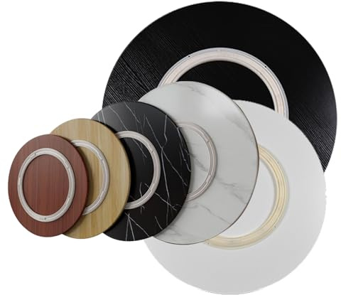 Plato Giratorio De Madera Lazy Susan De Escritorio, con Giros De 360 ​​Grados, Silencioso Y Suave, For Escritorios De Bricolaje, Tablero Redondo.(Teak Color,50cm(20in))