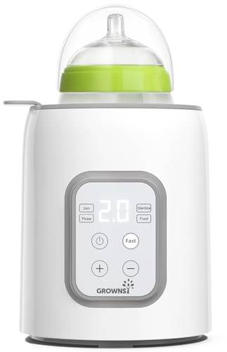GROWNSY Bottle Warmer 10-in-1 Fast Baby Bottle Warmer and Steriliser, for All Bottles, Milk Warmer for Breastmilk or Formula, BPA-Free, Smart Temperature Control and Automatic Shut-Off