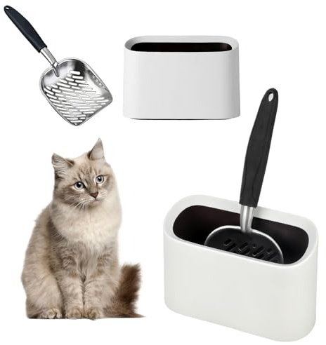 Sorgsfull metallkattströspadesats för kattlåda, kattströ spade av metall