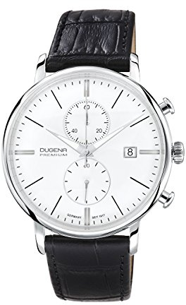 Dugena Herren-Armbanduhr Festa Chrono Chronograph Quarz Leder 7000168