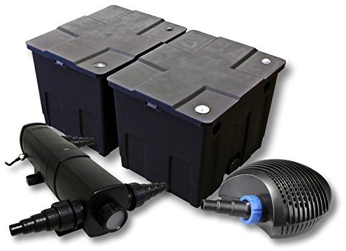 SUNSUN filtros para 60.000l Estanque con 24W Clarificador y 40W ECO Bomba jardin