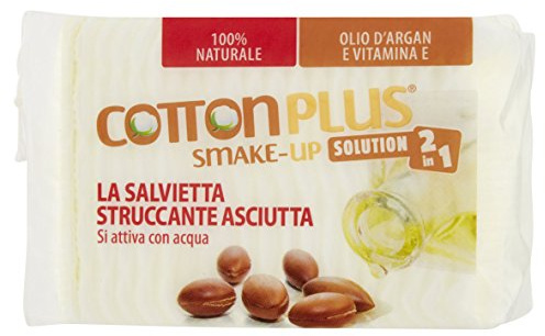 Cotton Plus SMAKE-UP ARGAN MAXI Salviette Struccanti, 50 pz.