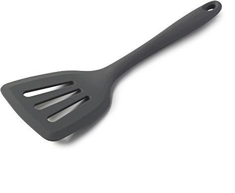 Zeal Silicone Non-Stick Slotted Fish Slice/Cooking Turner (30cm) -Dark Grey