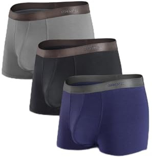 Separatec Boxer da Uomo bambù Doppia Tasca Boxer Aderenti Tasca Separata Mutande Multipack Intimo Comodo Traspirante Biancheria Intima L