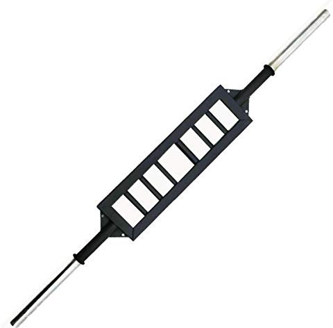 Solid Steel Swiss Bar, 27 kg - 2.1m Heavy Duty Stahl Barbell Langhantel Multigrip Benchpress Rows Rated to 350kg