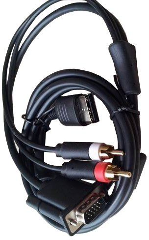 OSTENT Adaptateur audio VGA haute définition RCA PAL NTSC Compatible pour console SEGA Dreamcast