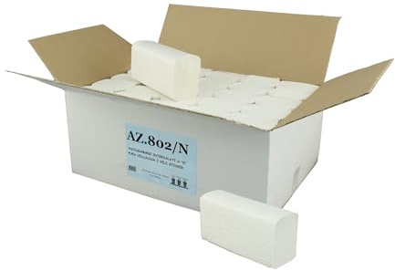 Interfalz-Papierhandtücher/Falthandtücher | Z-Falz/N-Falz | 2-lagig | 24x24 cm | hochweiß | plastikfreie Verpackung | Zellstoff | für alle gängigen Spender | Lieferumfang: 25x150=3750 Tücher im Karton