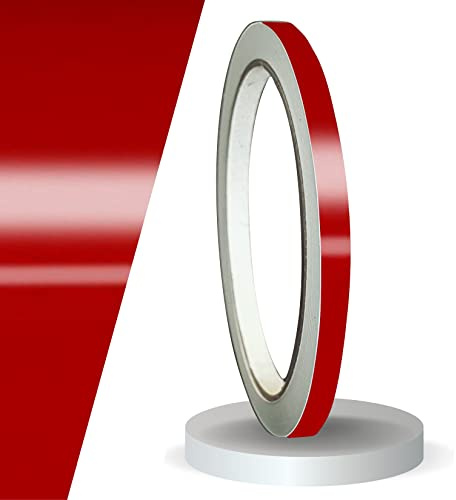 siviwonder Zierstreifen Klebeband Karmin Rot 8 mm x 10 m – Selbstklebende Vinyl Klebefolie Pinstripe Tape für Auto Motorrad Fahrrad Boot Caravan Modellbau – Seitenstreifen Felgenband Konturmarkierung