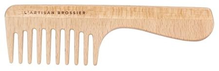 L'Artisan Brossier - Peigne en bois de hêtre avec manche - Fabriqué en France