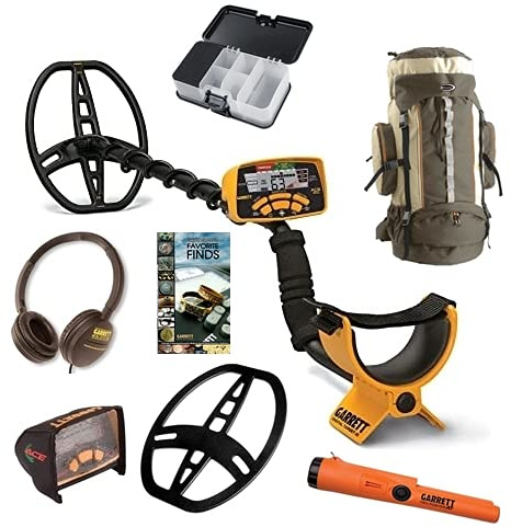 My Brand Garrett ACE 400i 55 Anniversario Metal Detector + Pro Pointer AT + Libro + Box + Zaino