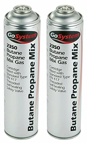 GoSystem Garden Weed Wand Gas Weed Killer Burner Blaster Burning Torch and Gas Canisters Refill for Camping Stove Blowtorch BBQ (2 x Go Can 350g Only)