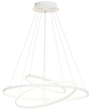 Lucande LED Pendelleuchte modern dimmbar, Esstisch Hängelampe Metall warmweiß (3.000 K) Leuchtmittel Hängeleuchte Esszimmer Wohnzimmer Küche