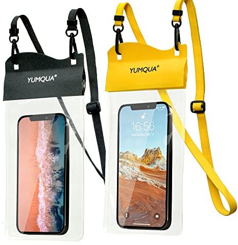 Wasserdicht Handyhülle 2 Stück, 8.5 Zoll IPX8 wasserfeste Handytaschen Unterwasser Hülle Waterproof Phone Case Kompatibel mit iPhone 15 14 13 12 Pro,Galaxy S23 S22 Ultra,Pixel 4 XL/Huawei P60 P50 Pro