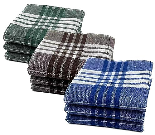 JukLoos Herren Taschentücher 100% Baumwolle Stofftaschentücher 40 x 40 cm