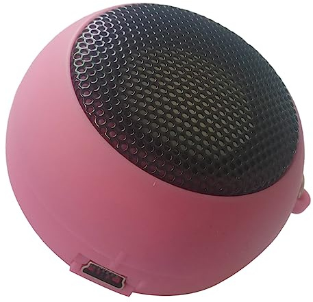 CIMAXIC Haut-Parleur USB Rechargeable avec Entrée Audio Enceinte Portable pour Ordinateur Téléphone Et Tablette pour Musique Déplacement Couleur Rose