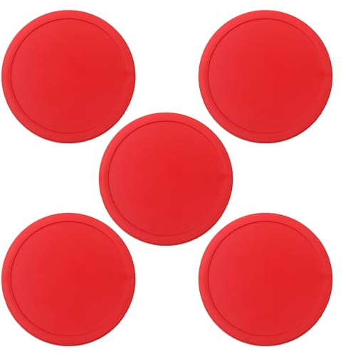 5Pcs Home Air Hockey 3inch Heavy Hockey Tables Round Hockey Puck Multicolors for Table Game Air Hockey Replacement Part