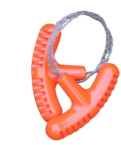 Sierra de alambre de bolsillo – Sierra de cable de mano | Sierra de cuerda de cuerda, equipo de mochila, herramienta de corte de tubos resistente, sierra de alambre de supervivencia multifuncional