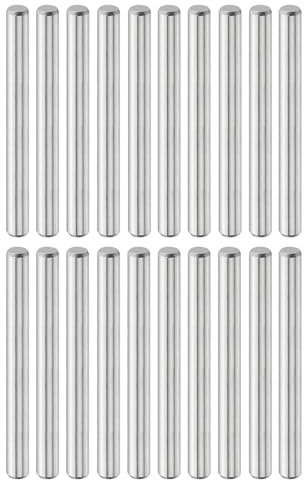 QUARKZMAN 20Pz 3x30mm Perni Cilindrici Acciaio Inossidabile 316L Argento | Elementi di Fissaggio per Aste e Perni Fermi per Ripiani in Metallo