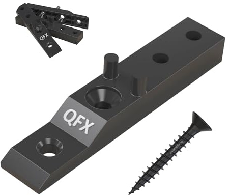 QUADRO CLIP Terrassenclips 200 Stück – unsichtbare Befestigung für Aluminium Unterkonstruktion (QFX-ALU) | schwarze C2 Edelstahlschrauben | Set für ca. 6 m²