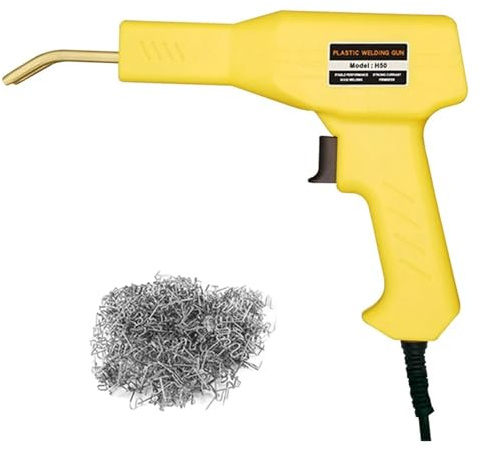 Saldatore Pistola Riparazione Macchina Saldatrice per plastica multifunzione, include 200/1000 chiodi per saldatura, protezione da surriscaldamento e pistola per saldatura in plastica.(1000 Nails)