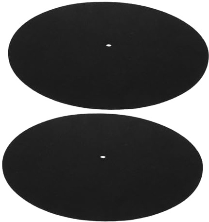 SHINEOFI 2 Piezas Tapete Para Discos De Vinilo De Lana Antiestático Para Tocadiscos Protectoras Para Platos Alfombrillas Deslizantes Para Vinilo