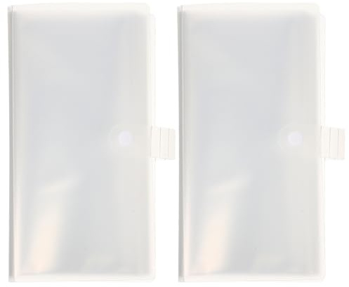OSALADI Álbum de Colección para Entradas de Avión 2 Piezas 40 Fundas Transparentes para 80 Tarjetas Formato Botón Adecuado para Guardar Boletos Postales y Recuerdos de Viajes