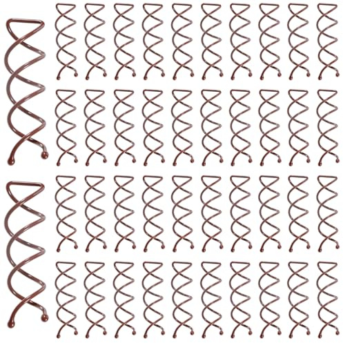 SHENLIU 40 stycken spiralhårklämmor, metall spiral hårnålar, hårnålar bobby pins roterande gör-det-själv hårnålar hårtillbehör uppstickningar tillbehör för kvinnor flickor olika frisyrer
