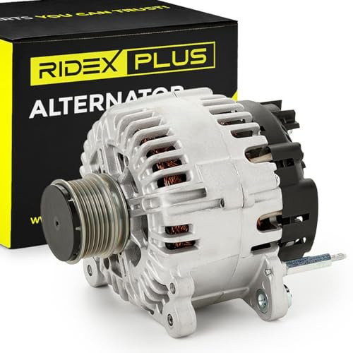 RIDEX PLUS 4G0557P Lichtmaschine 140A Generator LiMa 14V Alternator Drehrichtung im Uhrzeigersinn mit Freilaufriemenscheibe 028903029N 03L903023F 021903026A Kompatibel mit VW GOLF VI 5K1 TIGUAN 5N