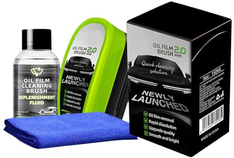 Clear Vision Glass Cleaner 2.0 Upgrade Automotive Film Cleaning Brush, Clearvision Car Windshield Cleaner, Sichtxpert Nettoyant pour vitres de voiture, améliore la clarté, prévient la pluie et la buée