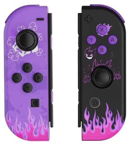L/R Switch Joycons Controller Sostituzi per Switch/Lite/OLED Console, Doppia vibrazione, Giroscopico a 6 assi, Sveglia, Controlli del movimento