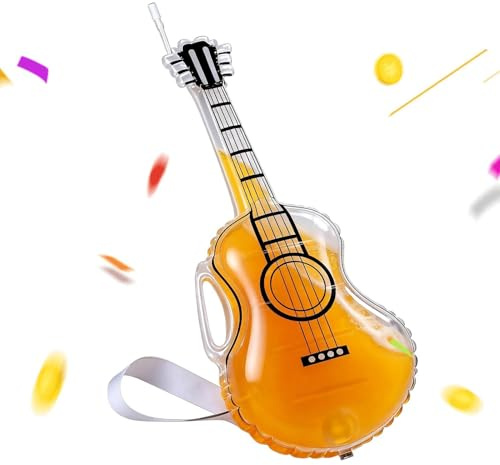 Dekanter för vin,2,5 Liters Rolig Ölflaska Formad En Gitarr,Whiskey Dekanter Förvaringsbehållare - till bourbon, juice, hemmabar, män, pappa, fars dag, födelsedag, bröllop och inflyttningsfest